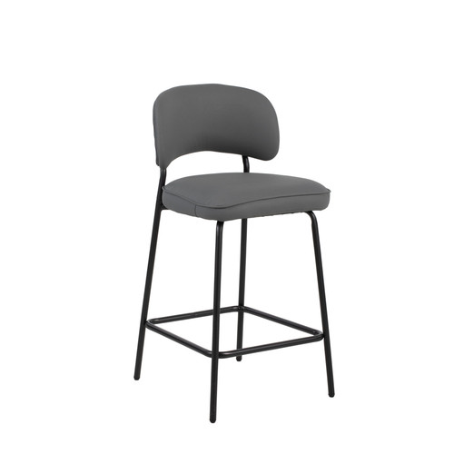 Blythe - Vegan Leather Counter Chair (Set of 2) - Gray