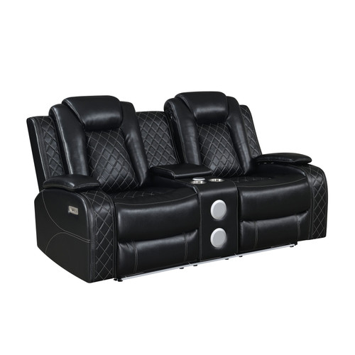 Orion II - Console Loveseat With Power Headrest & Footrest - Black Orion II - Console Loveseat With Power Headrest & Footrest - Black