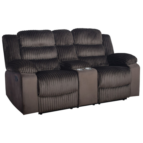 Willow - Console Loveseat With Dual Recliners - Brown