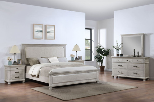 Silver Sands - 5/0 Queen 5 Piece Bedroom Set (Bed & Dresser & Mirror & 2 Nightstands) - Gray