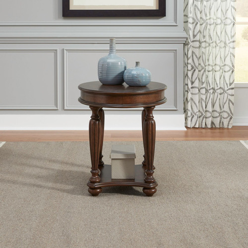Allington - Oval End Table - Brown