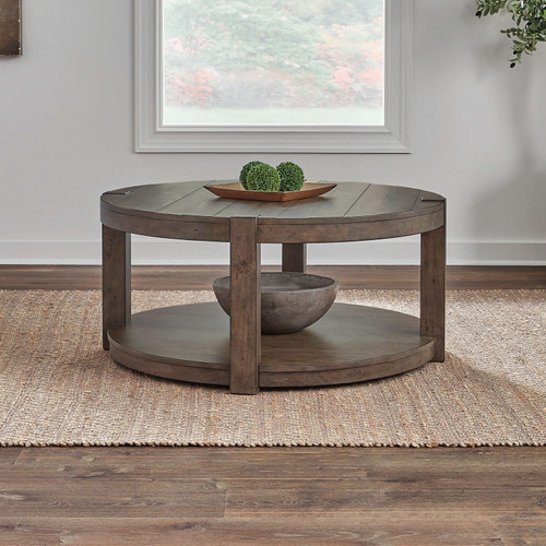 Broadmore - Round Cocktail Table - Brown