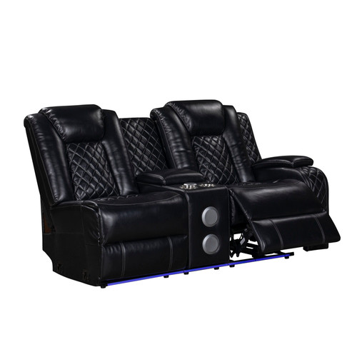 Orion II - RAF Console Loveseat With Power Footrest & Headrest - Black Orion II - RAF Console Loveseat With Power Footrest & Headrest - Black