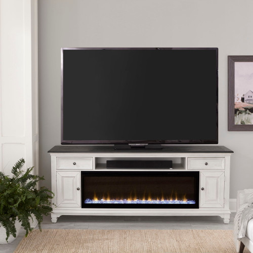 Fireplace TV Consoles - 82" Fireplace TV Console - White Fireplace TV Consoles - 82" Fireplace TV Console - White