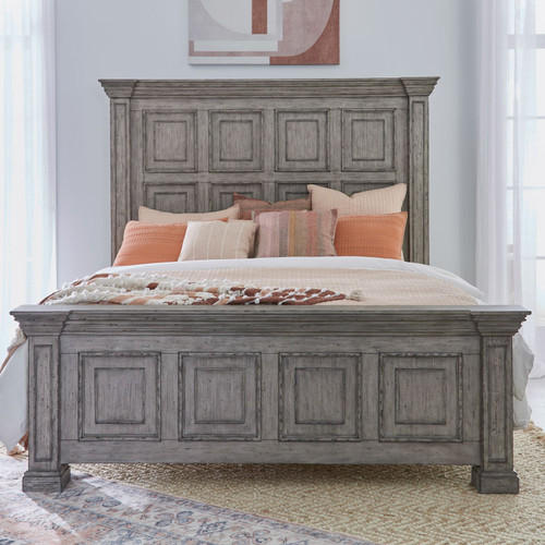 Big Valley - Queen Panel Bed - Gray