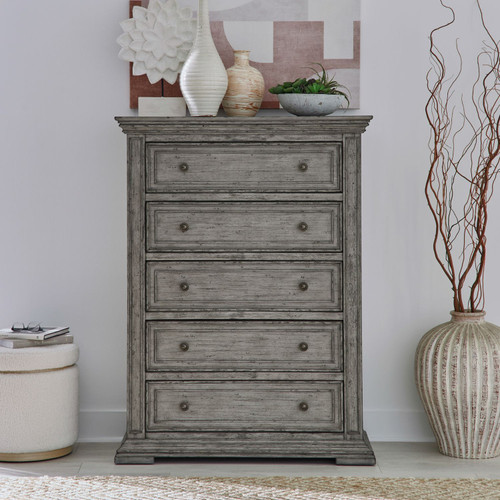 Big Valley - 5 Drawer Chest - Gray Big Valley - 5 Drawer Chest - Gray