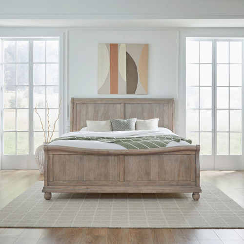 Rustic Traditions - California King Sleigh Bed - Brown
