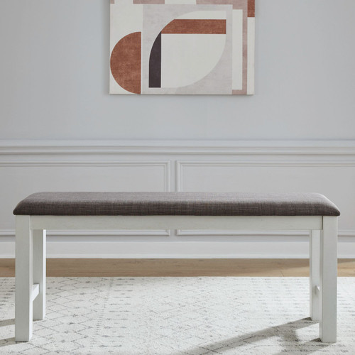 Brook Bay - Upholstered Counter Bench - White