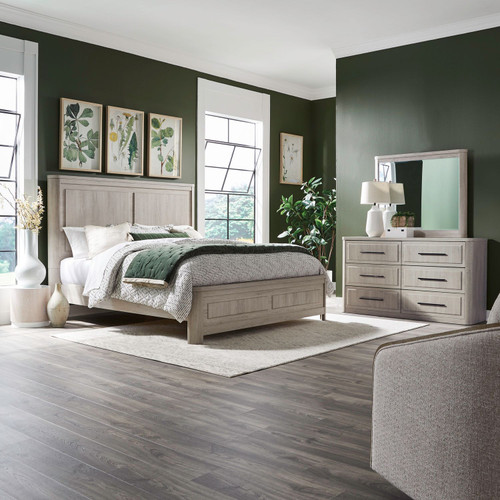 Modern Play - 3 Piece Bedroom Set (Queen Panel Bed, Dresser & Mirror) - White Modern Play - 3 Piece Bedroom Set (Queen Panel Bed, Dresser & Mirror) - White