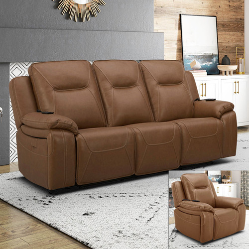 Callihan - Sofa & Recliner - Brown