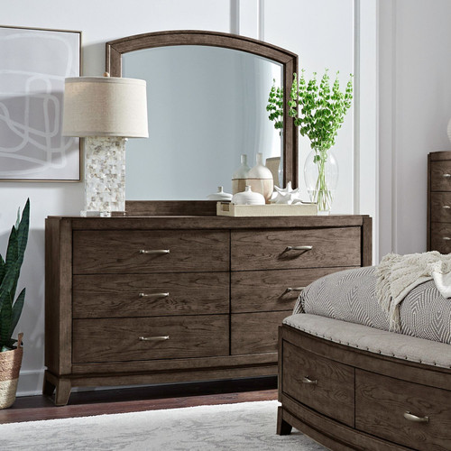 Avalon - Dresser & Mirror - Brown