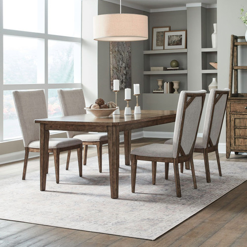 Carolina Park - 5 Piece Rectangular Table Set - Brown