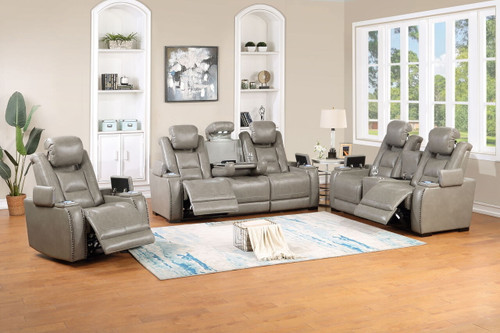Breckenridge II - 3 Piece Set Power P2 (Sofa & Loveseat & Recliner) - Light Gray Breckenridge II - 3 Piece Set Power P2 (Sofa & Loveseat & Recliner) - Light Gray