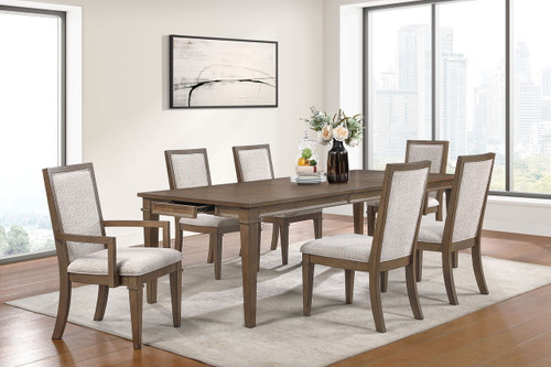 Mariana - Dining Table With 4 Chairs And 2 Arm Chairs - Vintage Mocha