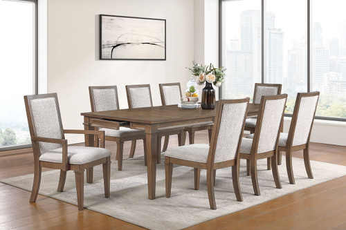 Mariana - Dining Table With 6 Chairs And 2 Arm Chairs - Vintage Mocha
