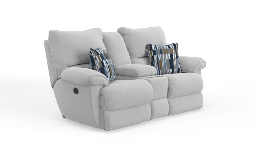 Lenny - Power Lay Flat Reclining Console Loveseat - Winter