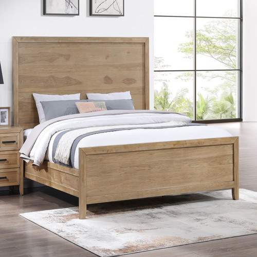 Keesha - Queen Panel Footboard & Slats - Blonde