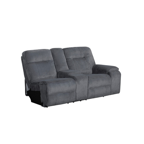 Teddy - RAF Console Loveseat With Power Headrest & Footrest - Gray Teddy - RAF Console Loveseat With Power Headrest & Footrest - Gray