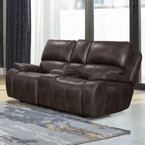 Brookings - Console Loveseat With Power Headrest & Footrest - Charcoal Gray Brookings - Console Loveseat With Power Headrest & Footrest - Charcoal Gray
