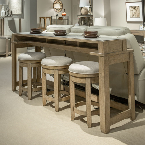 Millstone - Upholstered Console Swivel Stool (RTA) - Nutmeg