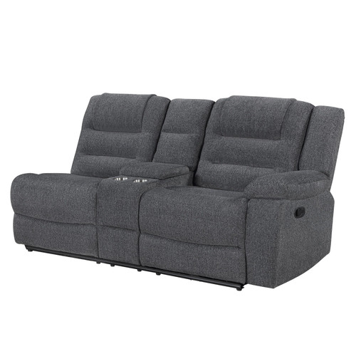 Redondo - Raf Console Loveseat With 1 Recliner - Dark Gray