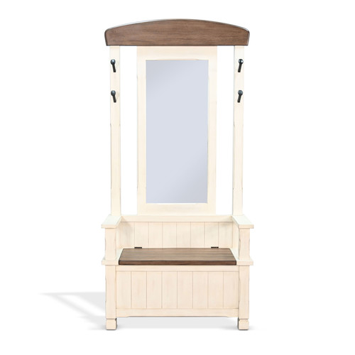 2537Mb - Hall Tree - Buckskin / Marble White
