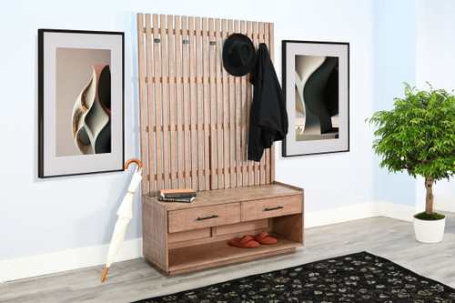 Eliza - Hall Tree Base Only - Light Brown