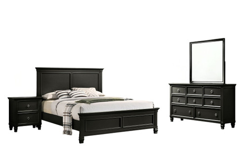 Tamarack - 6/0 California King 4 Piece Bedroom Set (Bed, Dresser, Mirror, Nightstand) - Black