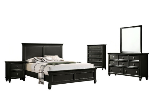 Tamarack - 6/0 California King 5 Piece Bedroom Set (Bed, Dresser, Mirror, Nightstand, Chest) - Black