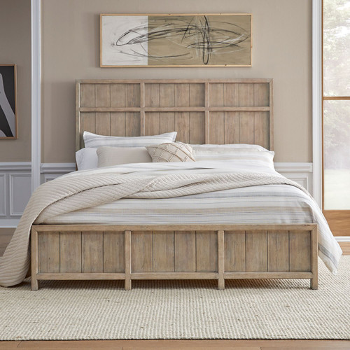 Proximity Place - King California Panel Bed - Barley Buff