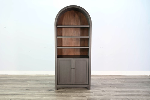 Arched Display Cabinet With Doors - Urban Bronze