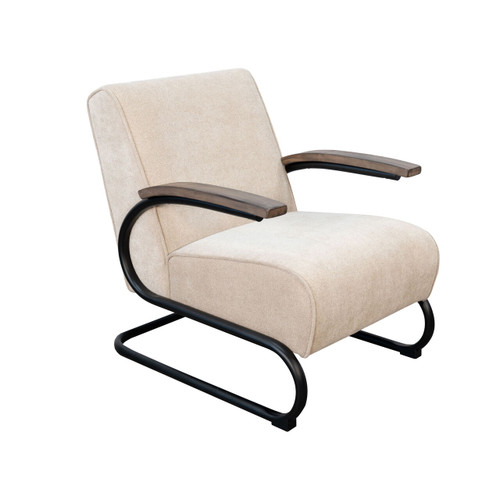 Nash Modern - Industrial Accent Chair With Metal Frame - Muuto Nude