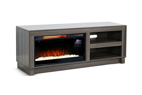 Napa - Console With Fireplace Insert Option - Dark Brown