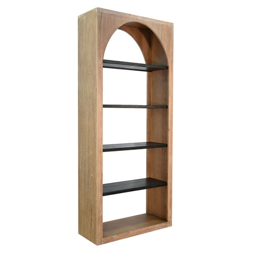 Tall Arched Wood Bookshelf With Open Shelving - Umbra