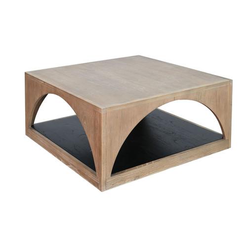 Modern - Wood Coffee Table With Arched Open Shelf Design - Umbra / Oak Grove