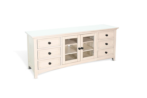 62" Media Console - Marble White