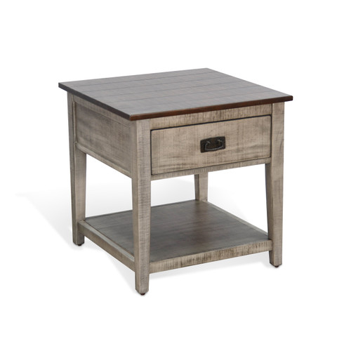 Homestead Hills - End Table - Tobacco Leaf / Alpine Gray