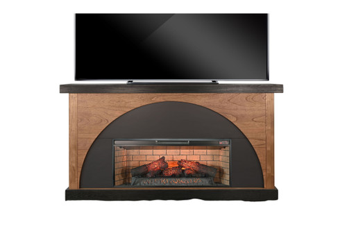 Gabriella - 42" Mantle With Wood Insert - Black Magic / Umbra / Cinder