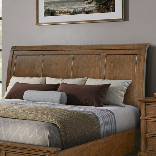 Twin Lakes - King Sleigh Headboard - Chestnut