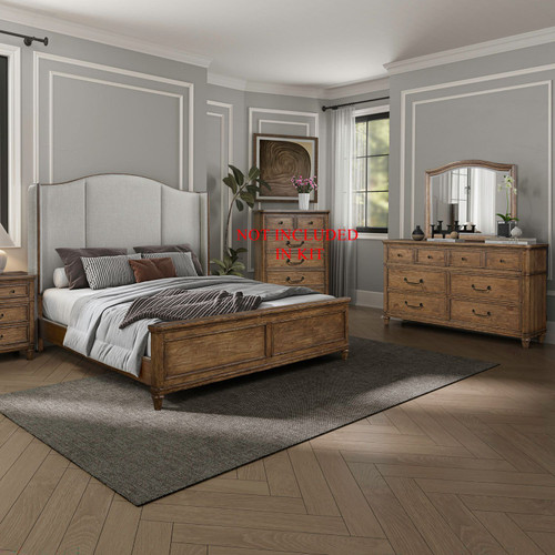 Harrison Heights - 3 Piece Bedroom Set (Queen Shelter Bed, Dresser & Mirror) - Sienna