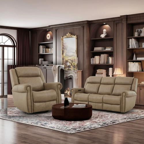 Carlton - Sofa & Recliner - Taupe