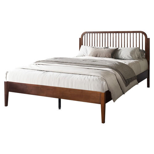 Soma - 5/0 Queen Solid Wood Spindle Headboard - Walnut