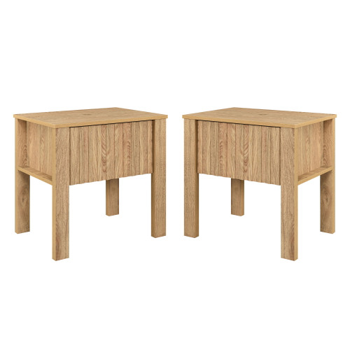 Thayer - One Drawer End Table / Bedside Table (Set of 2) - Natural