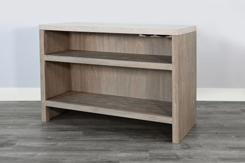 Modern Wood Bar Table - Light Gray / Wheat