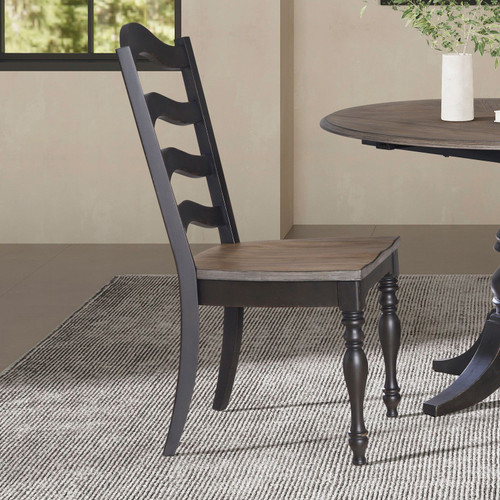 Magnolia Manor - Ladder Back Side Chair (RTA) - Black