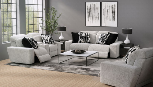 Darby - Power Adjustable Headrest Power Reclining Sofa - Cotton