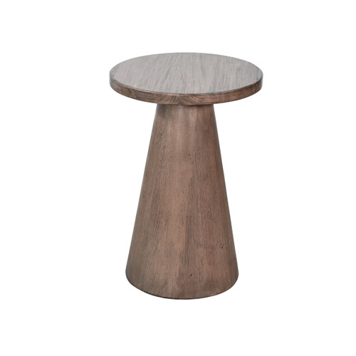 Felicity - Modern Solid Wood Pedestal Side Table - Buckskin