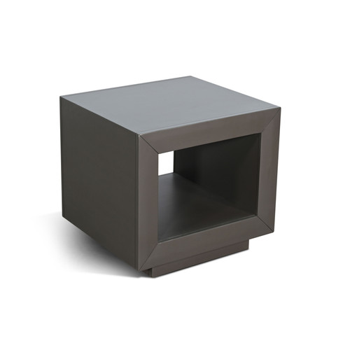 Modern Square End Table With Open Storage - Urban Bronze