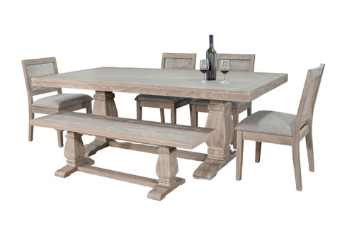 Gianna - 6 Piece Rectangular Dining Set - Wheat