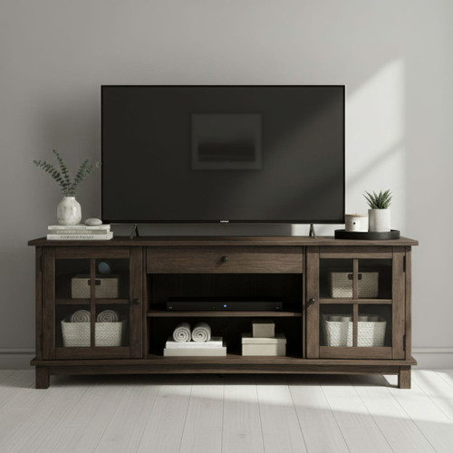 Logan - 82" TV Console Multi - Dark Brown
